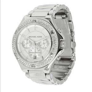 Michael Kors rocktop silver tone glitz watch